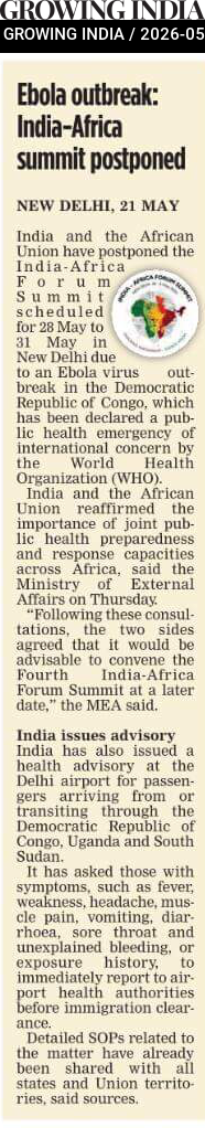 Ebola outbreak: India-Africa summit postponed